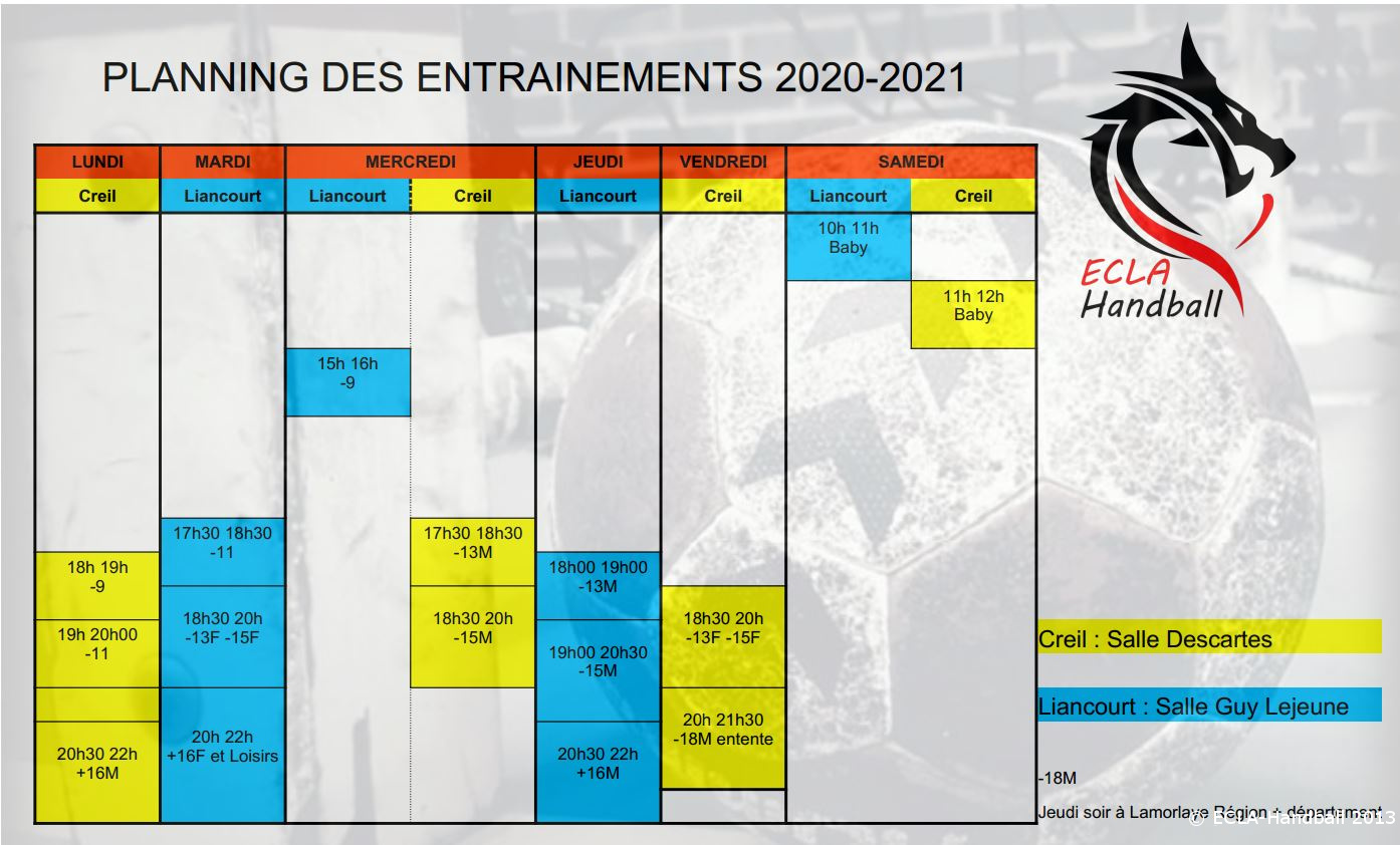 Entrainements 2020-2021